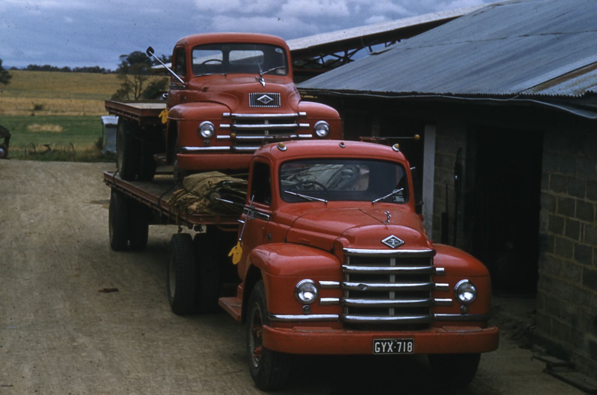 Ted Gearon trucks at Rowville 1950s